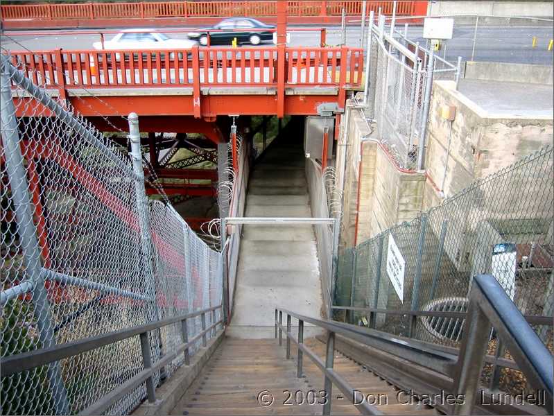 Crossing under the bridge