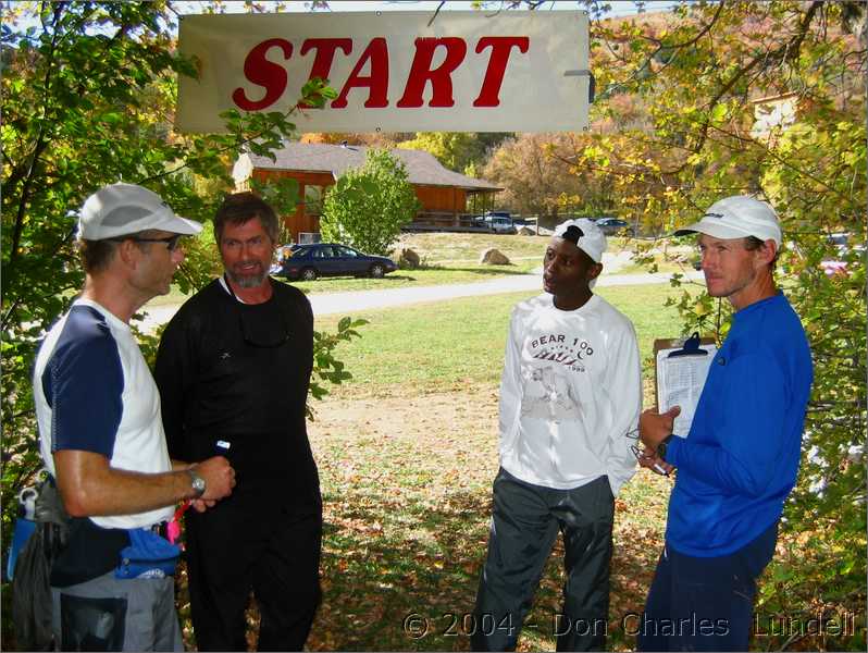 Philip talking to Wasatch Fred, Rocket and Leland