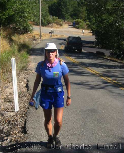 Gillian starts her climb