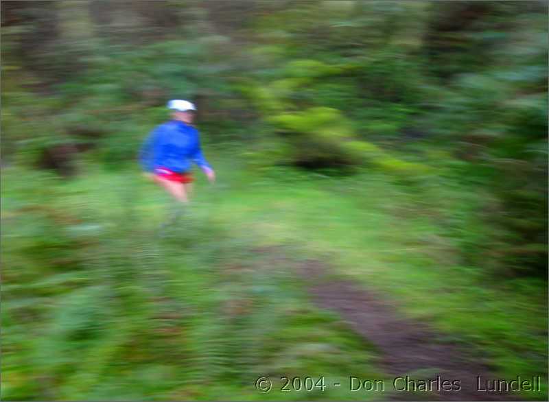 Zooming down the trail