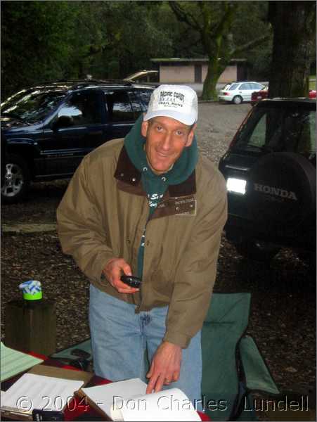 Race director Wendell at the end of a long day