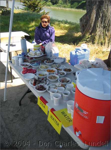 Lots of food for the runners