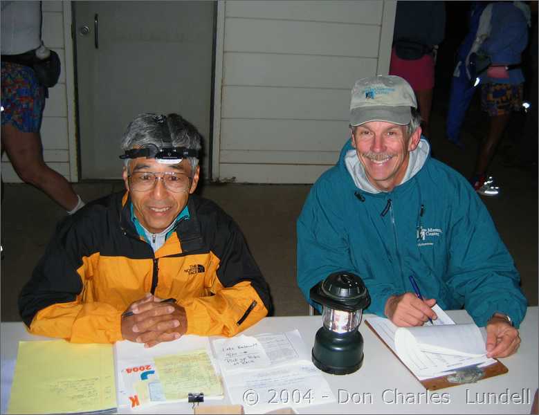 Dave Kim and Stan Jensen at the check-in