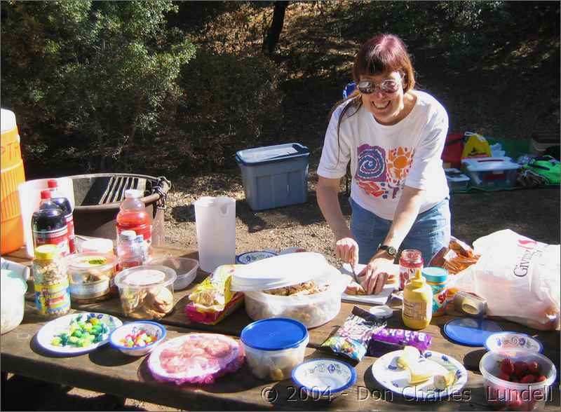 Sandy at the excellent Juniper aid station