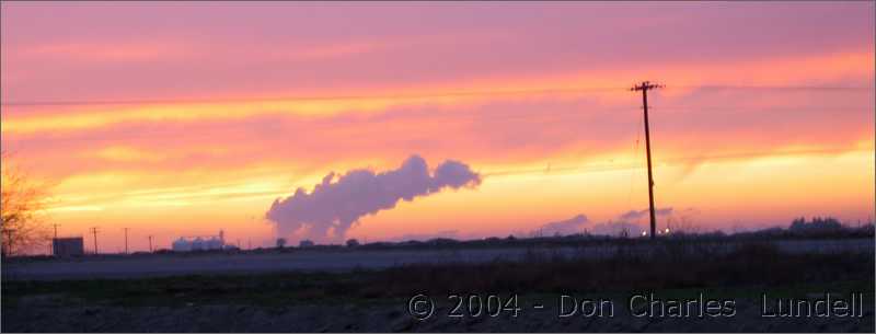 Distant smokestacks