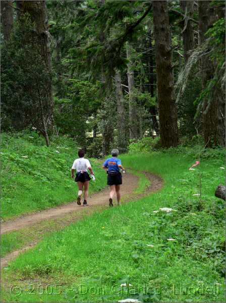 Headed down the trail