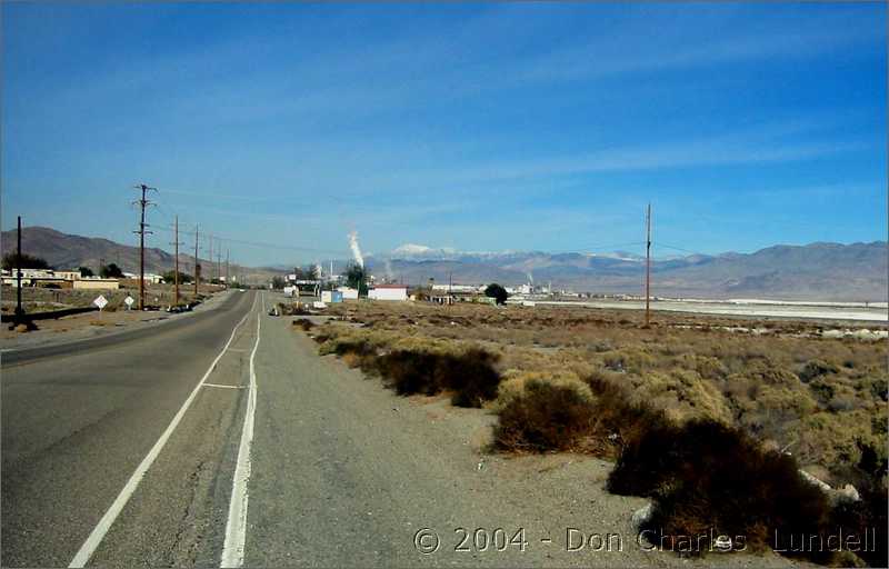 On the way down - beautiful downtown Trona