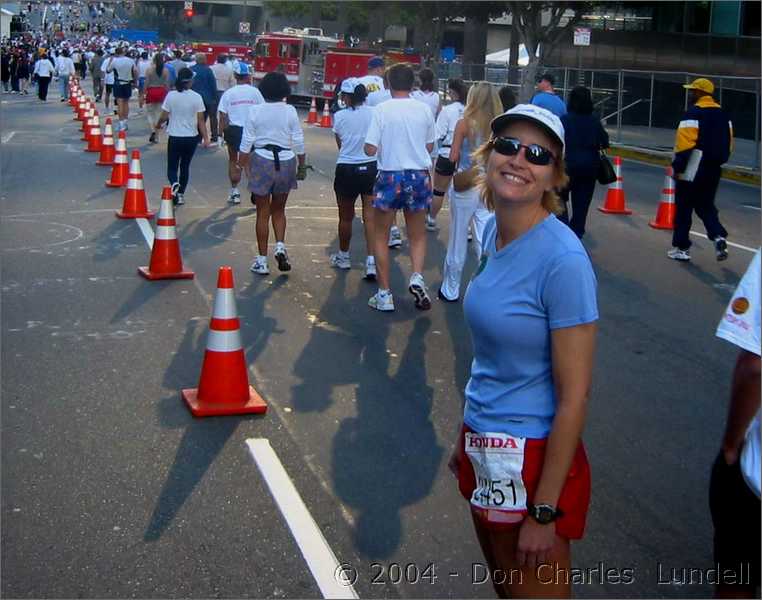 On the way to the starting corral