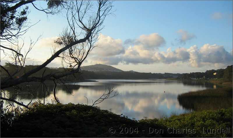 Looking across Lake Merced