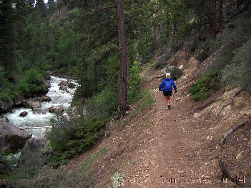 Climbing along the river