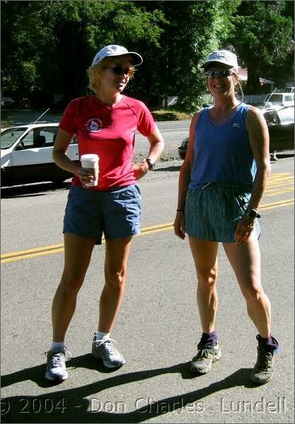 Next day in Foresthill: Gillian with Karen Guenther