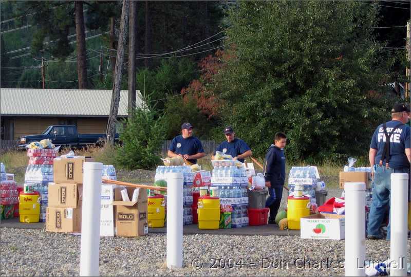 Preparing gear for the aid stations