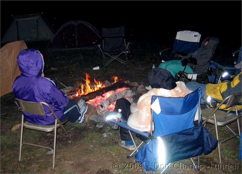 Keeping warm by the fire