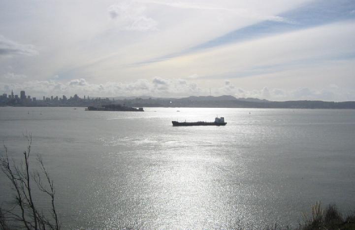 Ship Entering San Francisco Bay