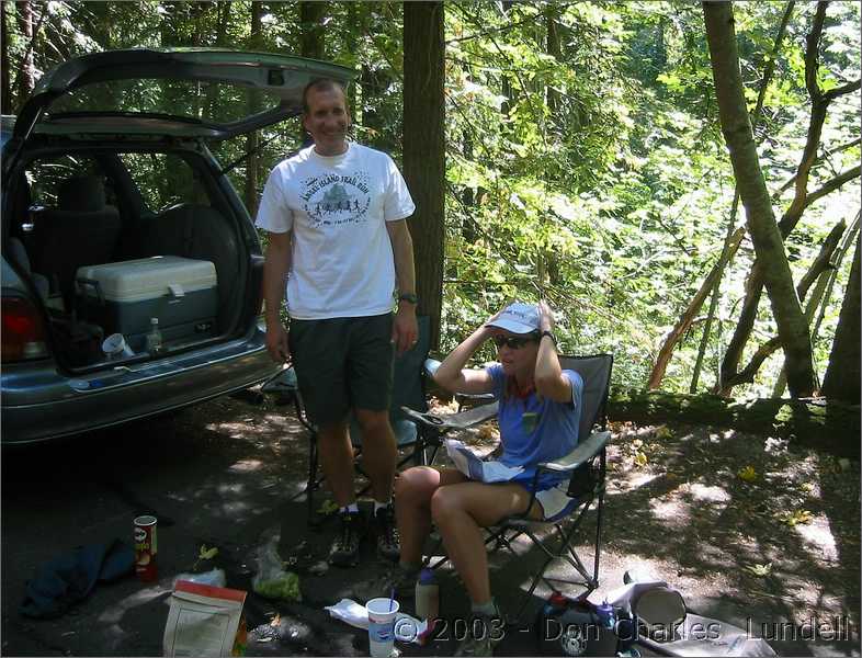 Wendell Doman and another of his magic aid stations (this one with Pepsi Slurpies!)