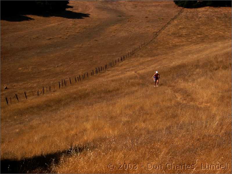 Gillian powering up a long hill