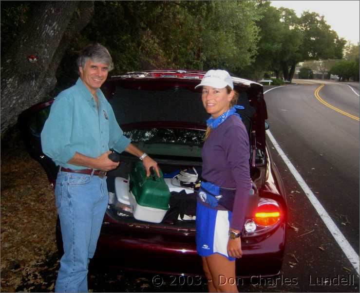 Chuck and Gillian, on Penetencia Creek Road