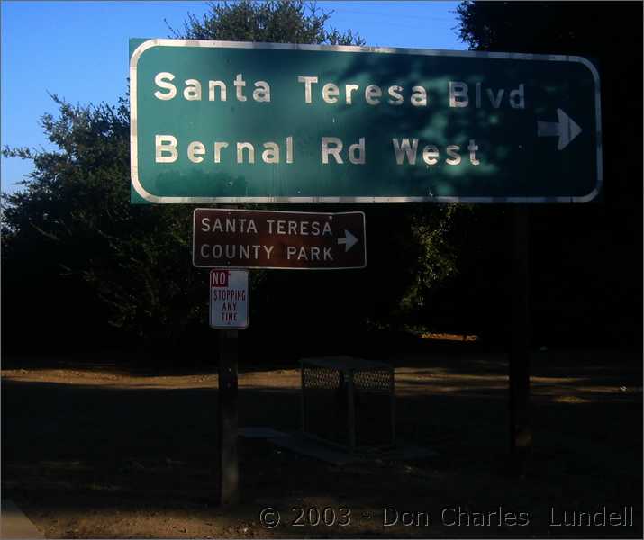 On the way to Santa Teresa County Park