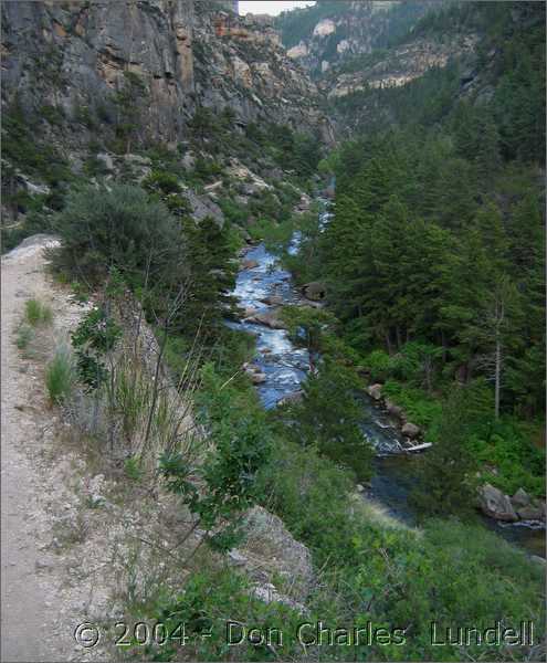 Back along the canyon