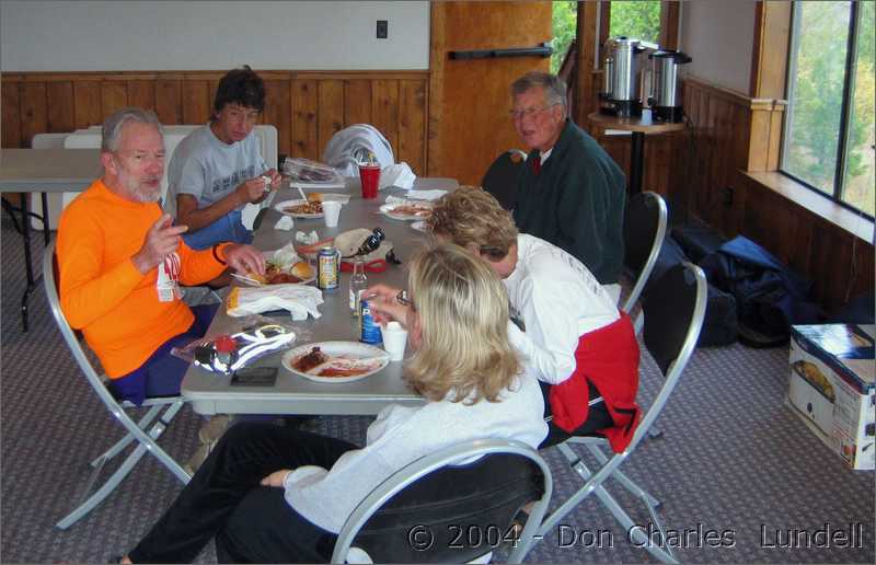 Post-race socializing